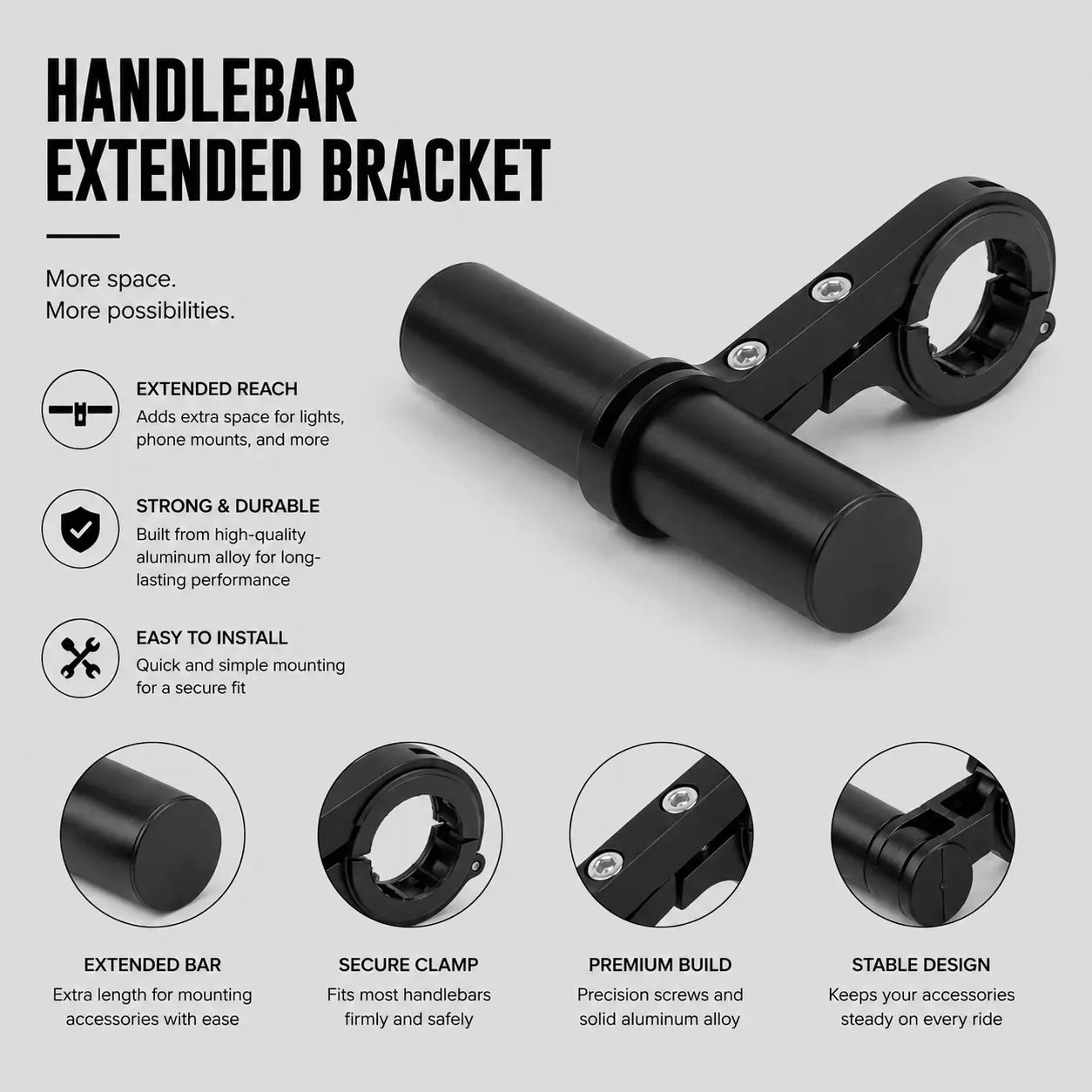 Handlebar Extended Bracket Coogee Bikes