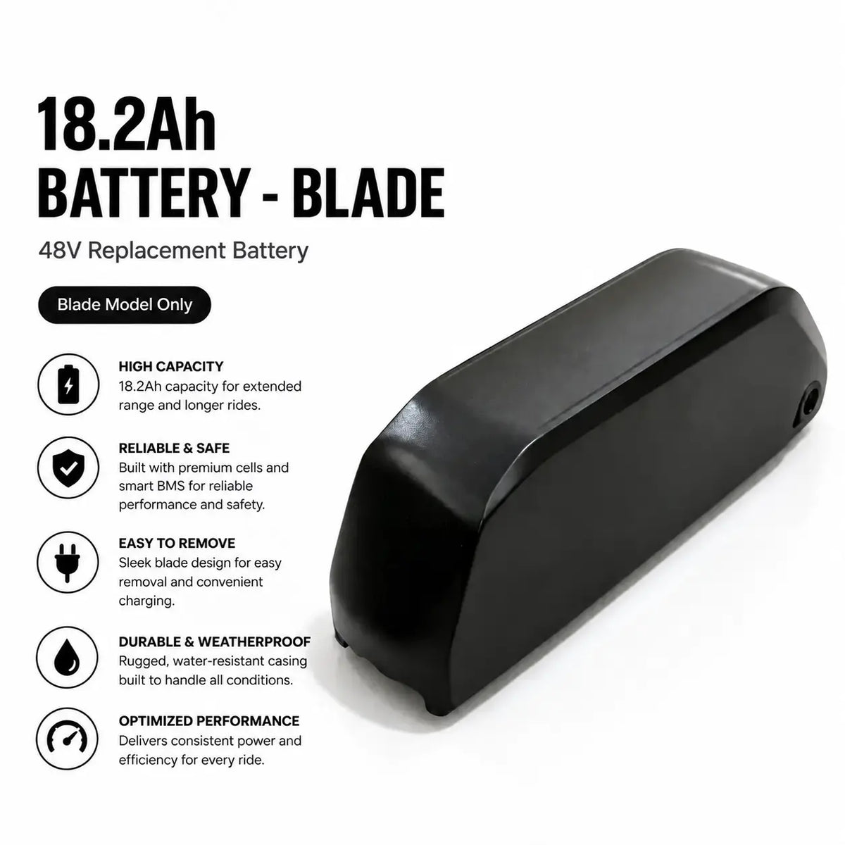 Coogee Bikes 18.2Ah Battery - Blade Coogee Bikes