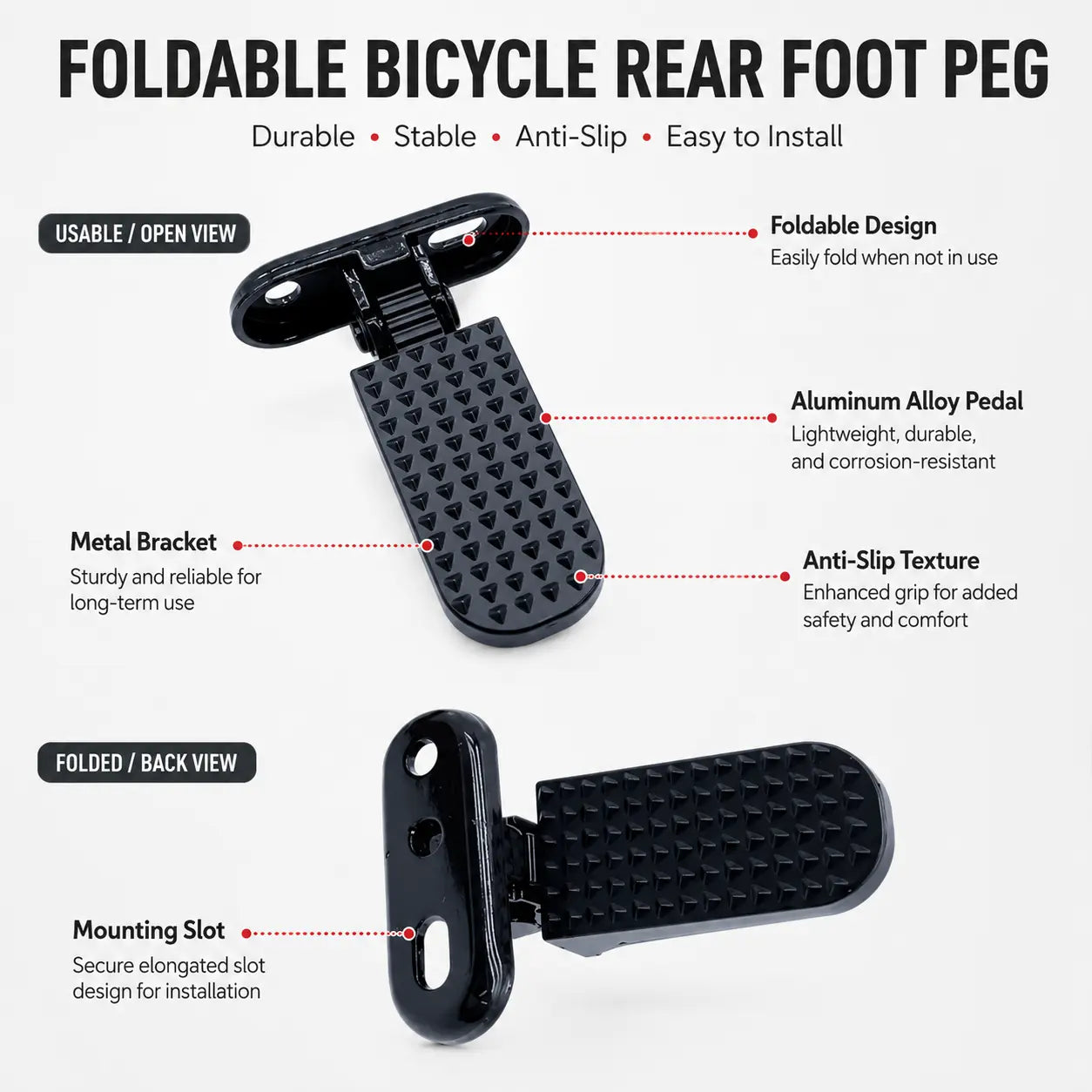 Coogee Bikes Folding Rear Pegs Coogee Bikes